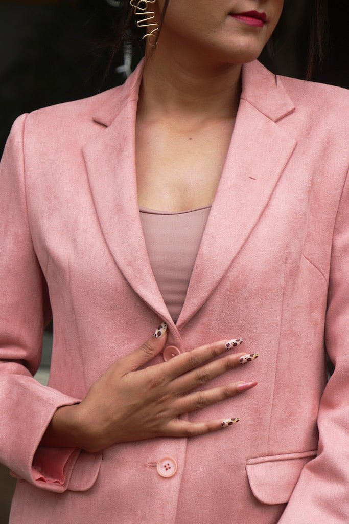 Soft Pink Suede Jacket - Comfy Nights