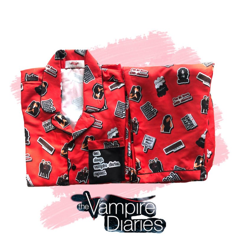 The Vampire Diaries Pj Set (Women) - Comfy Nights