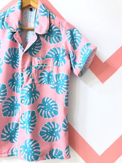 Tropical Leaves Pj Set (Women) - Comfy Nights