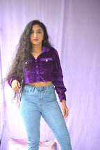 Violet Velvet Crop - Comfy Nights