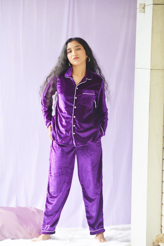 Violet Velvet PJ Set - Comfy Nights