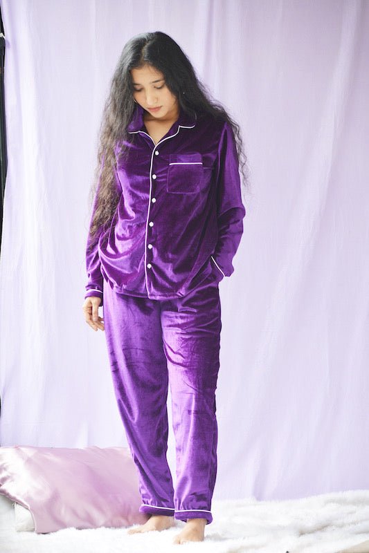 Violet Velvet PJ Set - Comfy Nights