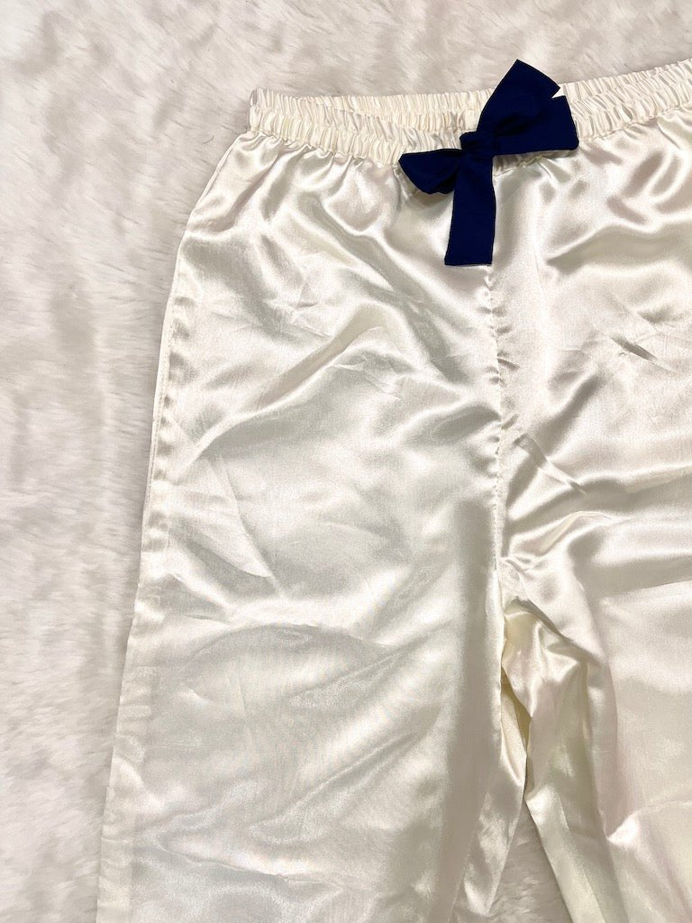 White Satin Pyjama - Comfy Nights