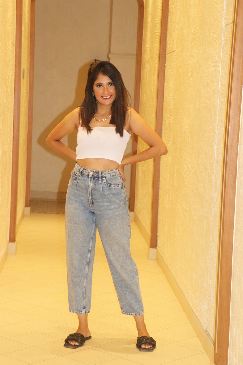 White Spaghetti Strap Top - Comfy Nights