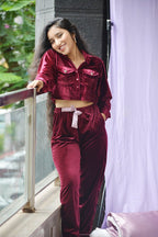 Wine Co-Ord Set - Comfy Nights