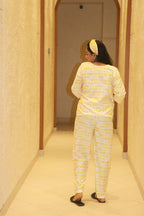 Yellow Ellipse Tee + Pj Set - Comfy Nights