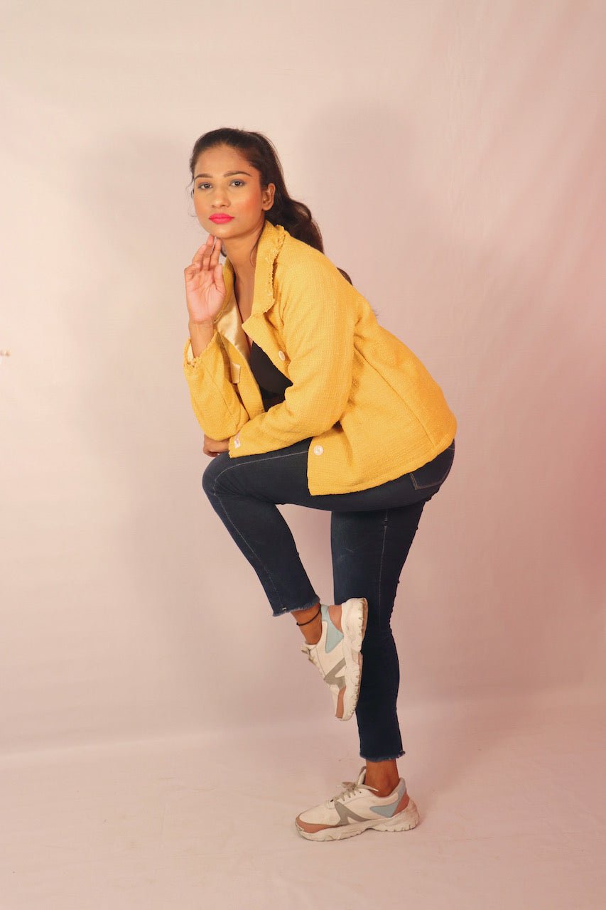 Yellow Jacquard Jacket (Limited Edition) - Comfy Nights